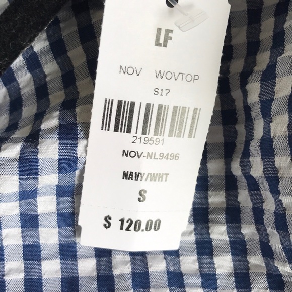 LF gingham long sleeve tie top HP🎉🎉🎉 - Picture 2 of 4